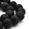 Natural Lava Rock Round Bead Strands G-M169-12mm-03-1