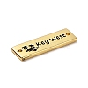 Beach Theme Rack Plating Brass Rectangle Connector Charms KK-P261-08C-G09-2