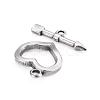 Tarnish Resistant 304 Stainless Steel Toggle Clasps STAS-D142-02A-P-2