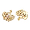 Brass Micro Pave Cubic Zirconia Pendants KK-S526-09G-A-2