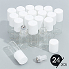 BENECREAT 24Pcs Transparent Glass Roller Ball Bottles MRMJ-BC0003-35-4