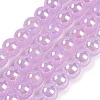 Baking Paint Electroplate Glass Beads Strands GLAA-G120-01D-1