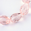 Transparent Glass Bead Strands X-GLAA-R024-6x8mm-08-1