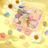 70Pcs 7 Colors Two Tone Glass Beads GLAA-CJ0001-78-6