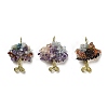 Natural Mixed Gemstone Chip Big Pendants G-F763-06G-1