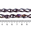 Transparent Electroplate Glass Beads Strands EGLA-N013-T4mm-B03-4