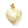 Brass Locket Pendants X-KK-P199-16G-2