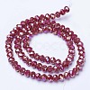 Electroplate Glass Beads Strands EGLA-A034-P8mm-B04-2