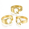 Alloy Cuff Finger Rings X-RJEW-S038-195Q-G-NR-2