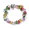 Unisex Synthetic Crackle Quartz Chips Beads Stretch Bracelets BJEW-S143-18-1-6