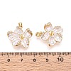 Spray Painted Brass Pave Cubic Zirconia Peg Bails KK-T072-29G-3