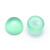 Natural Dyed & Heated Green Onyx Agate Cabochons X-G-P393-R04-6mm-2