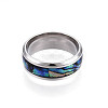 201 Stainless Steel Wide Band Finger Rings RJEW-T005-8-07-3