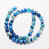 Natural Striped Agate/Banded Agate Bead Strands X-G-K166-13-6mm-06-2