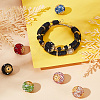 PandaHall Elite 12Pcs 6 Colors Glass Rhinestone Clay Pave Beads FIND-PH0018-36-5