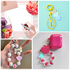 100Pcs 10 Colors Heart Food Grade Silicone Beads SIL-PA0001-09B-6