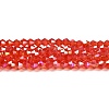 Transparent Electroplate Glass Beads Strands GLAA-F029-2mm-A14-1