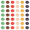 80Pcs 2-Hole Porcelain Buttons PORC-PJ0001-02F-3