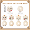 Wood European Beads WOOD-GF0002-24A-2