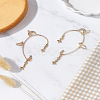 2Pcs 2 Style Alloy Rhinstone Sparkling Butterfly Cuff Earrings EJEW-LP0012-12G-3