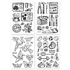 CRASPIRE 4 Sheets 4 Styles PVC Plastic Stamps DIY-CP0007-06D-8