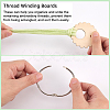 Flower Shape Wood Floss Bobbin AJEW-GF0011-05-5