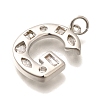 Brass Micro Pave Clear Cubic Zirconia Pendants KK-G521-01P-G-2