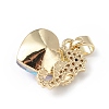 Real 18K Gold Plated Rack Plating Brass Micro Pave Cubic Zirconia Pendants KK-C015-02G-06-3