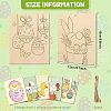 1 Set Unfinished Wood DIY Painting Pendant Decoration WOOD-SP0001-32-2