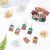 Half Oval Dangle Earring DIY Making Kit DIY-OC0007-90-5