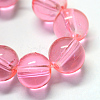 Baking Paint Transparent Glass Round Bead Strands X-DGLA-Q022-8mm-07-2