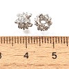 925 Sterling Silver Micro Pave Clear Cubic Zirconia Beads STER-B006-14P-2