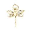 Brass Micro Pave Cubic Zirconia Pendants KK-D357-07B-G-1