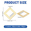 40Pcs 2 Colors Brass Pendants KK-CA0003-82-2