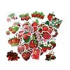 Cartoon Strawberry Paper Stickers Set DIY-G066-16-1