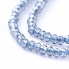 Electroplate Glass Beads Strands X-EGLA-F149-PL-01-3