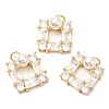 Rack Plating Brass Micro Pave Cubic Zirconia Pendants KK-A185-27G-1