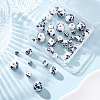 40Pcs 4 Styles Handmade Printed Porcelain Beads PORC-FP0001-06-5