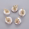 Natural Cultured Freshwater Pearl Pendants PEAR-J004-30G-1