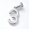 Non-Tarnish 304 Stainless Steel Pendants STAS-L210-05G-P-1