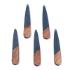 Resin & Walnut Wood Pendants X-RESI-S358-40P-1