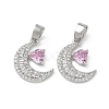 Brass Micro Pave Mixed Color Cubic Zirconia Pendants KK-A299-06P-1