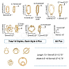 40Pcs 10 Style  Alloy Stud Earring Findings FIND-PH0008-36-3