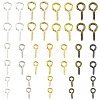 480Pcs 16 Styles Iron Screw Eye Pin Peg Bails IFIN-FS0001-62-3