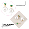 10 Pairs 10 Colors Resin Diamond & Plastic Imitaion Pearl Front Back Stud Earrings EJEW-AN0002-65-3