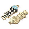 5Pcs 5 Colors Alloy Enamel Pendants ENAM-YW0002-48-2