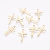 304 Stainless Steel Tiny Cross Charms STAS-P220-08G-1