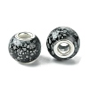 Two Tone Glass European Beads GPDL-K003-01C-2