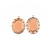 Brass Pendant Cabochon Settings FIND-WH0100-80KCG-1