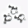 Brass Screw On Clip-on Earring Findings KK-L164-01B-1
